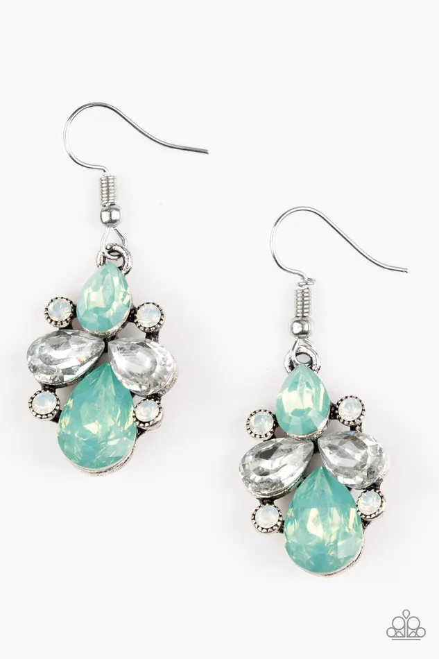 Paparazzi Earring Wonderland Waltz Green Paparazzi Jewelry Earrings