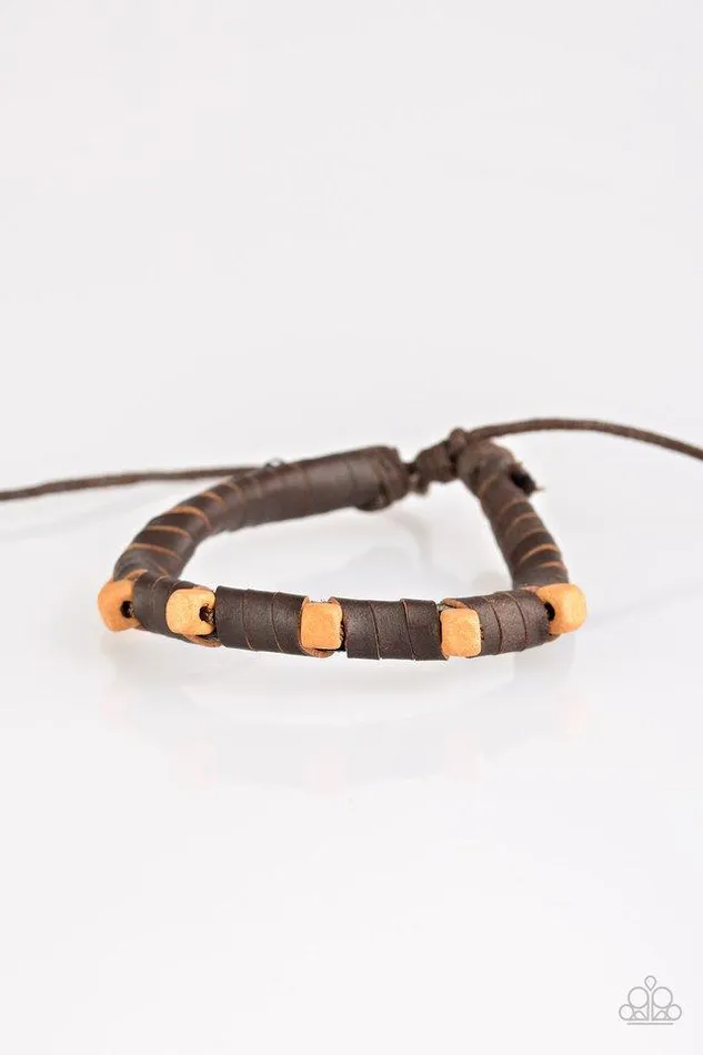 Paparazzi Jewelry Bracelets Paparazzi Bracelet Backwoods Backpacker Brown