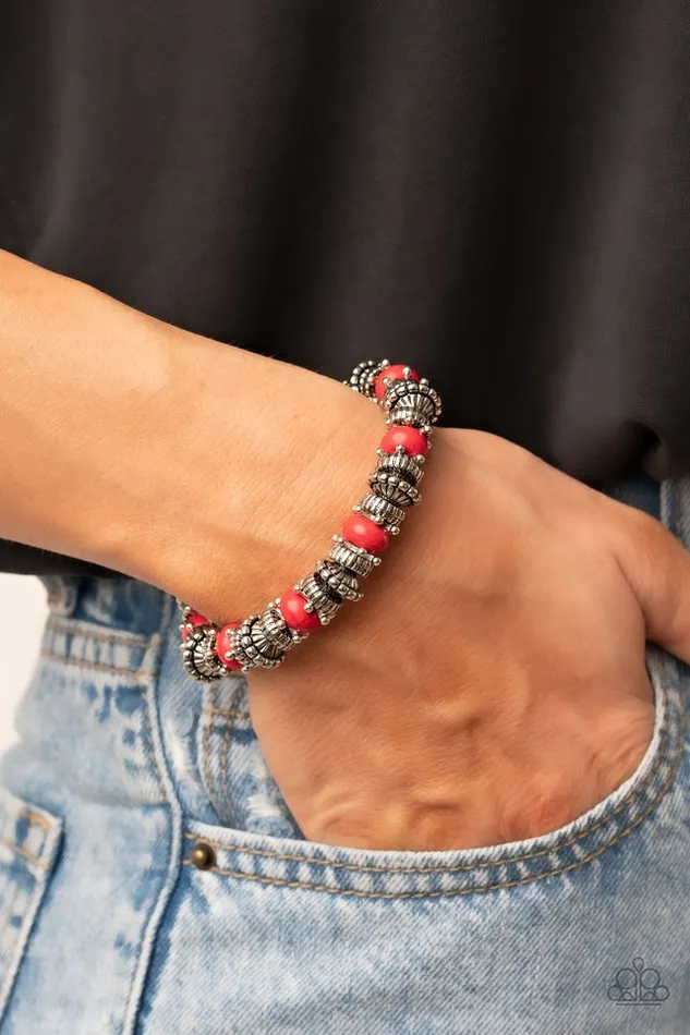 Paparazzi Jewelry Bracelets Paparazzi Bracelet Canyon Crusher Red