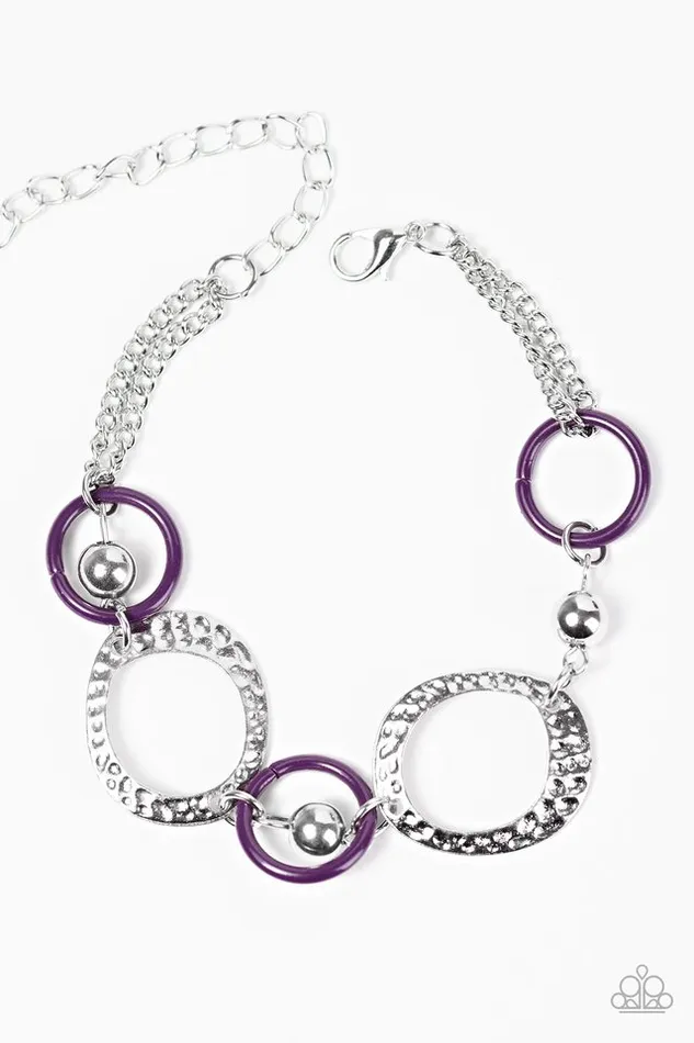 Paparazzi Jewelry Bracelets Paparazzi Bracelet Disc Jockey Purple
