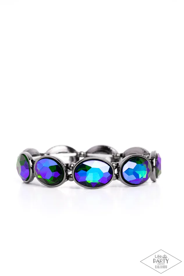 Paparazzi Jewelry Bracelets Paparazzi Bracelet Diva In Disguise Blue Multi