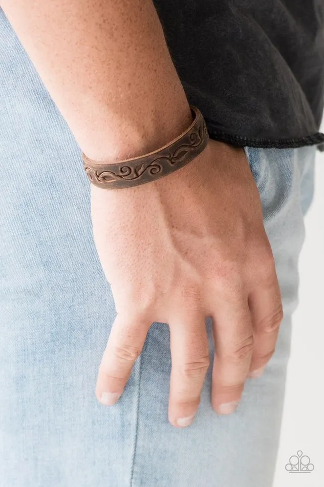 Paparazzi Jewelry Bracelets Paparazzi Bracelet Fearless Forager Brown