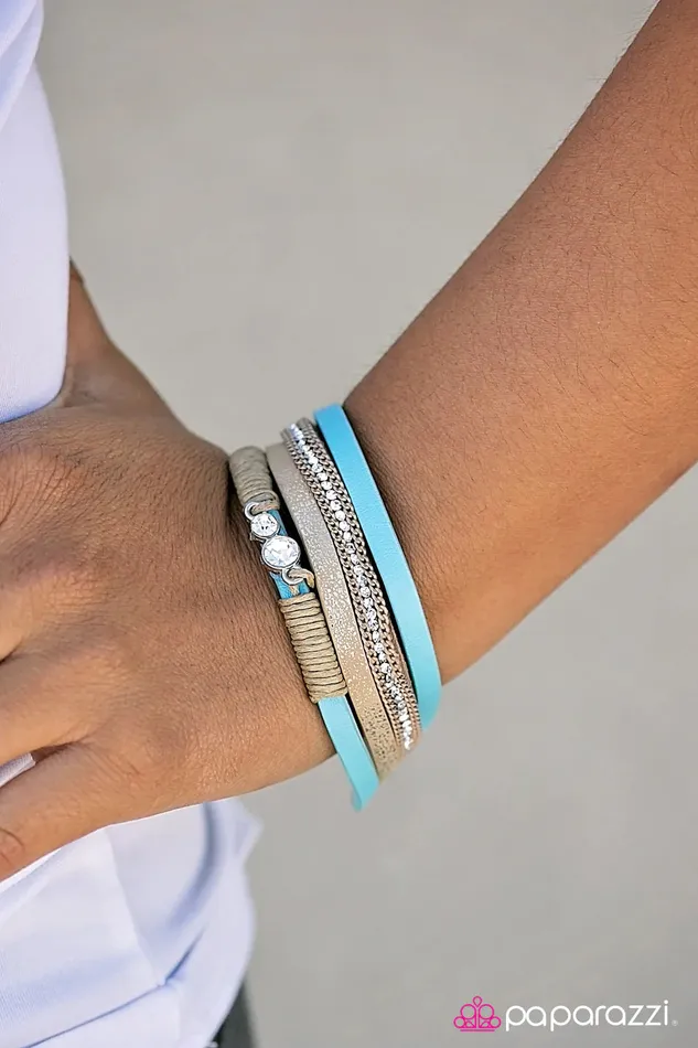 Paparazzi Jewelry Bracelets Paparazzi Bracelet I Speak Glitter Blue