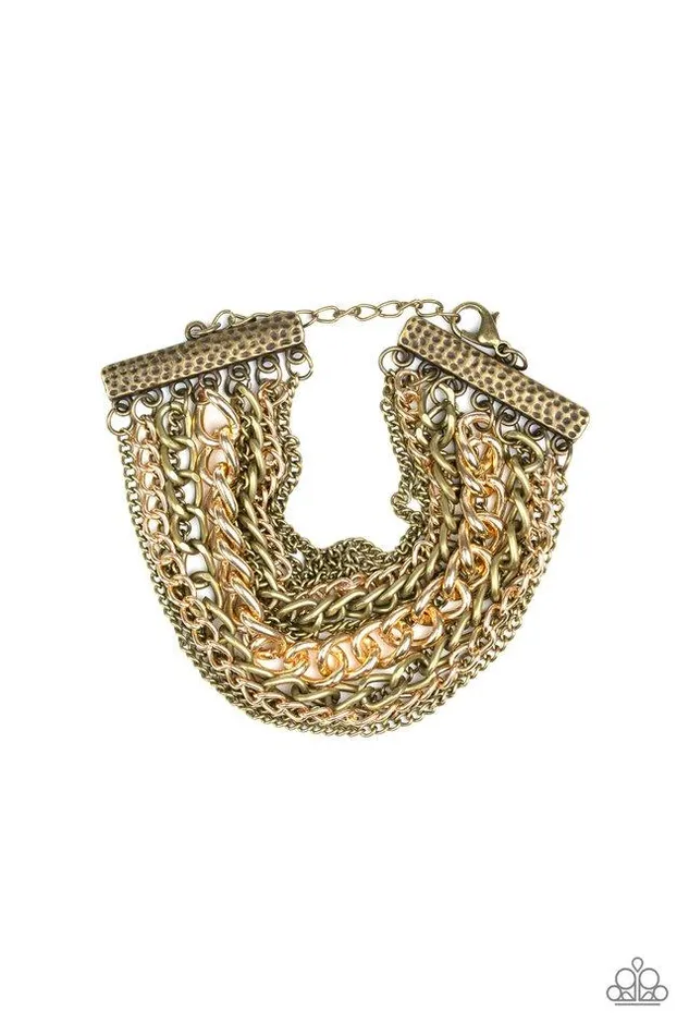 Paparazzi Jewelry Bracelets Paparazzi Bracelet Metallic Horizon Brass