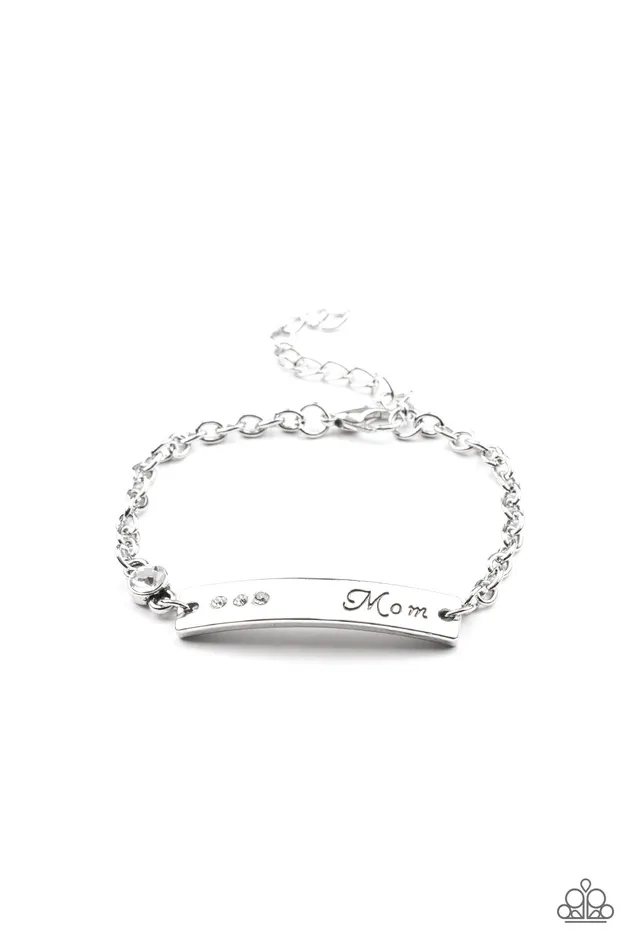 Paparazzi Jewelry Bracelets Paparazzi Bracelet Mom Always Knows White