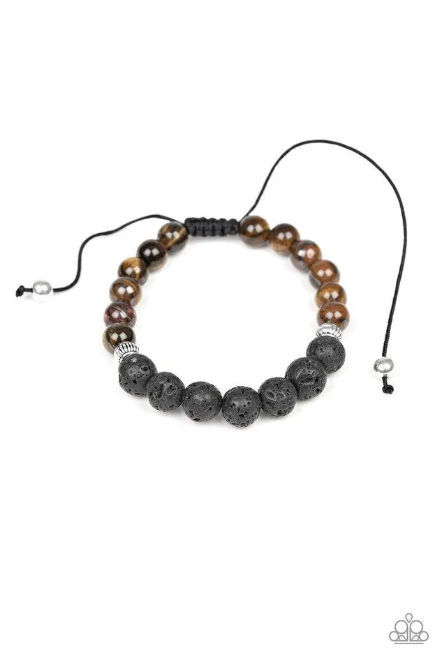 Paparazzi Jewelry Bracelets Paparazzi Bracelet Relaxation Brown