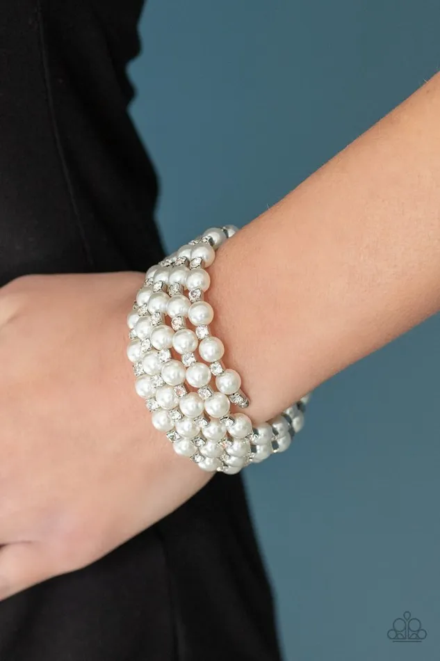 Paparazzi Jewelry Bracelets Paparazzi Bracelet Rich Royal White
