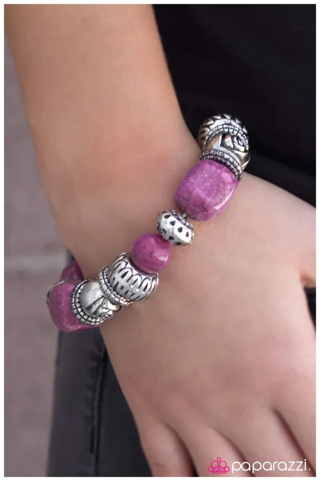Paparazzi Jewelry Bracelets Paparazzi Bracelet Rock Steady Pink