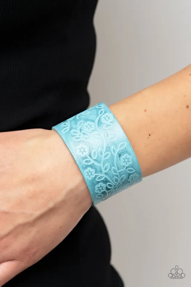 Paparazzi Jewelry Bracelets Paparazzi Bracelet Rosy Wrap Up Blue