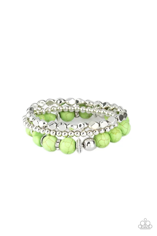 Paparazzi Jewelry Bracelets Paparazzi Bracelet Rural Restoration Green