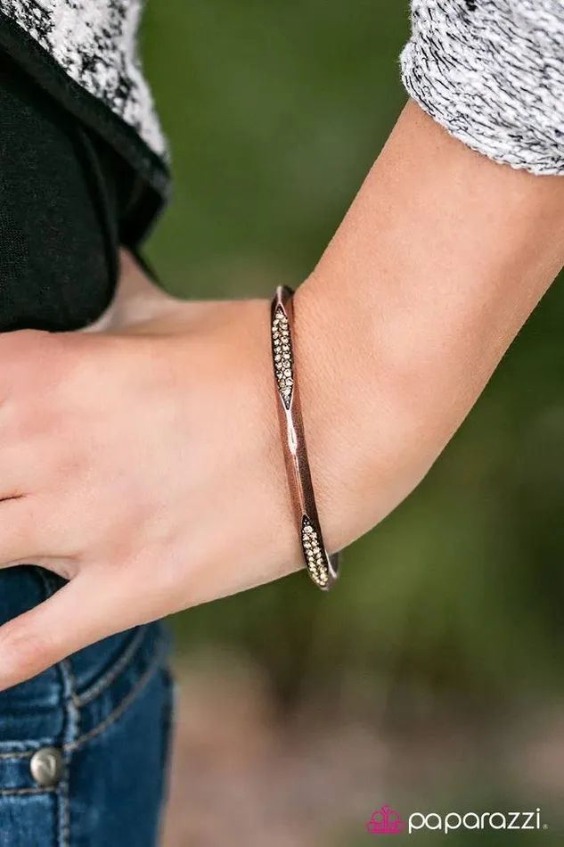 Paparazzi Jewelry Bracelets Paparazzi Bracelet Tis The Season To Sparkle Copper