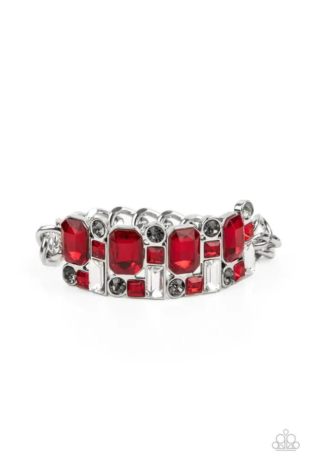Paparazzi Jewelry Bracelets Paparazzi Bracelet Urban Crest Red