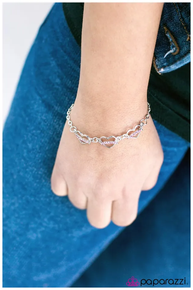 Paparazzi Jewelry Bracelets Paparazzi Bracelet Will You Be Mine Pink
