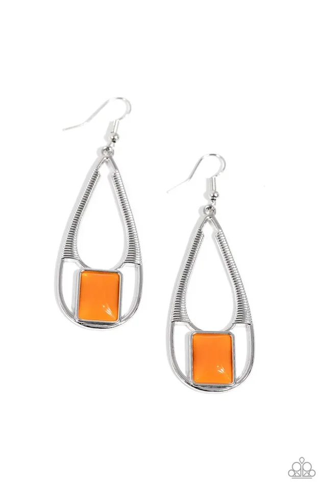 Paparazzi Jewelry Earrings Paparazzi Earring Adventure Story Orange