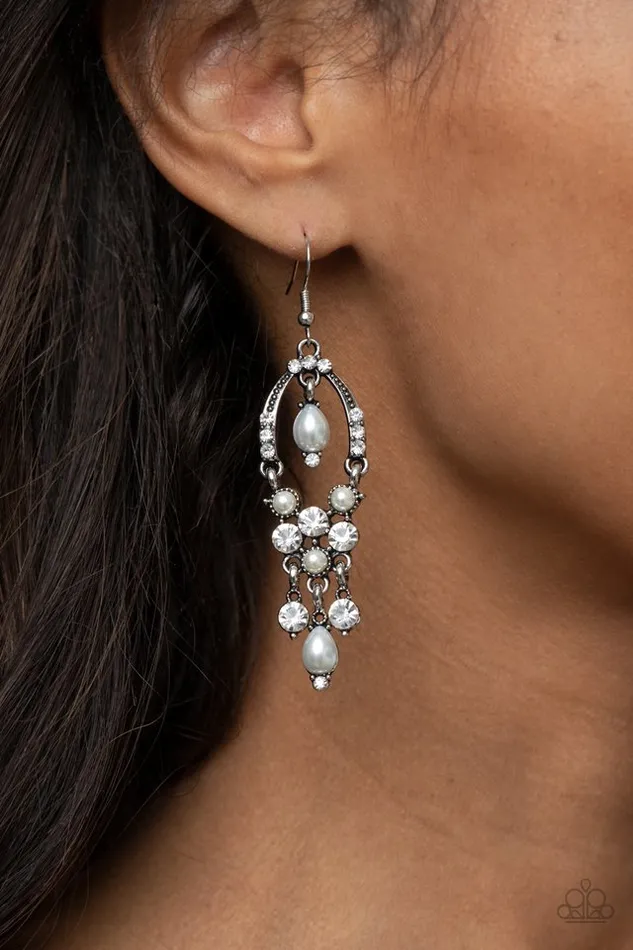Paparazzi Jewelry Earrings Paparazzi Earring Back In The Spotlight White