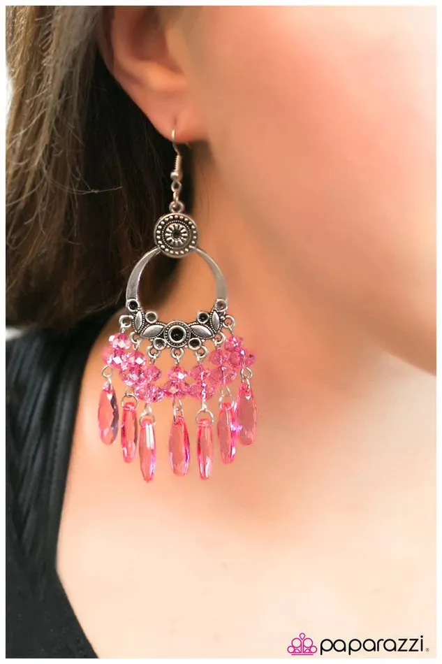 Paparazzi Jewelry Earrings Paparazzi Earring Date Night Pink