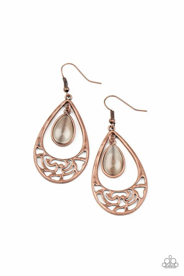 Paparazzi Jewelry Earrings Paparazzi Earring DEW You Feel Me Copper