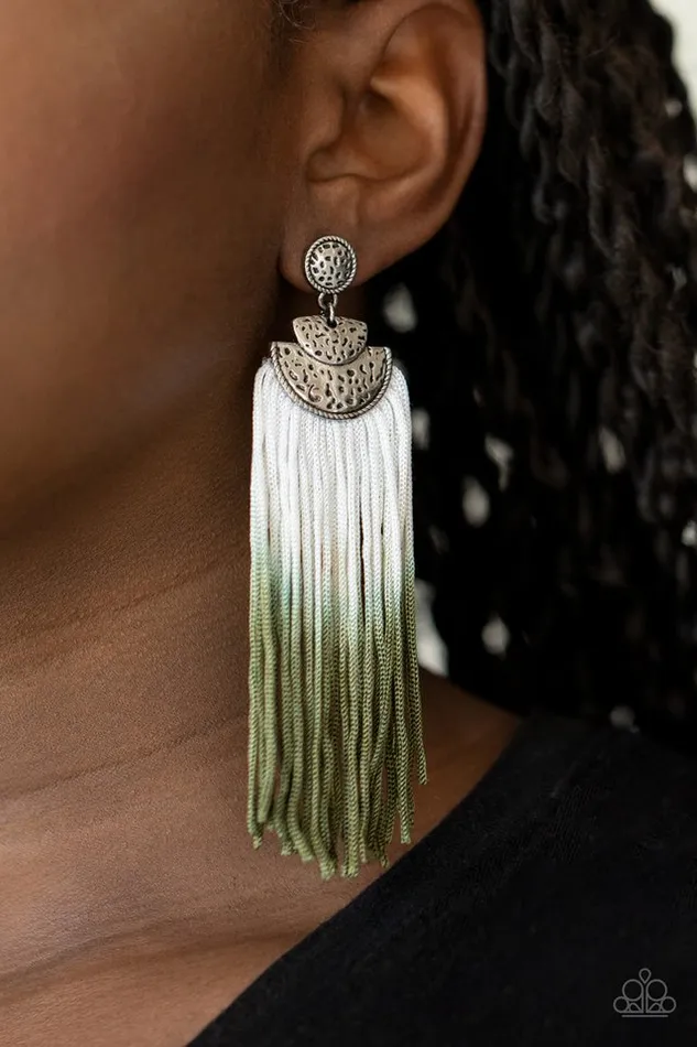 Paparazzi Jewelry Earrings Paparazzi Earring DIP It Up Green