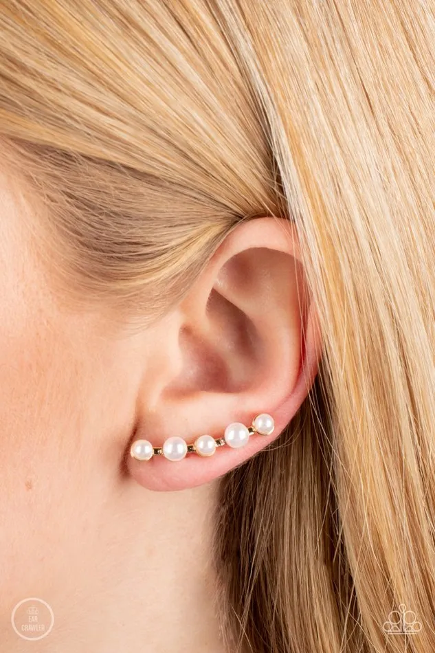 Paparazzi Jewelry Earrings Paparazzi Earring DropTop Attitude Gold