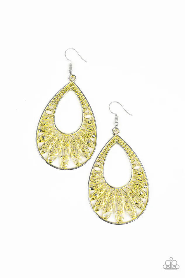 Paparazzi Jewelry Earrings Paparazzi Earring Flamingo Flamenco Yellow