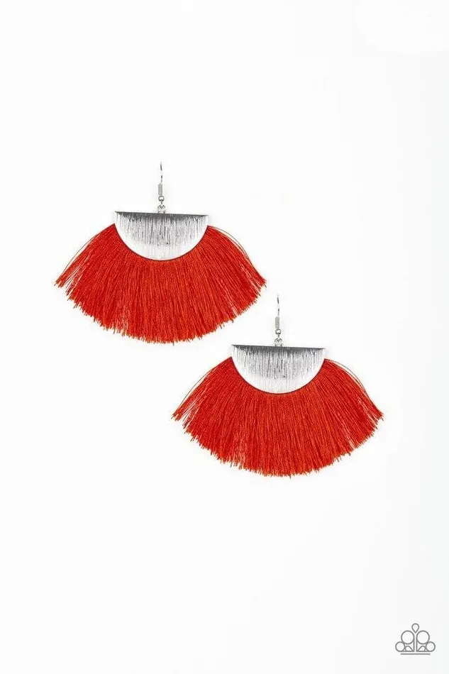 Paparazzi Jewelry Earrings Paparazzi Earring Fox Trap Red