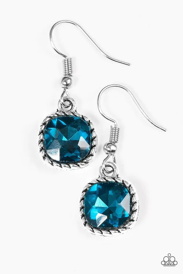Paparazzi Jewelry Earrings Paparazzi Earring Gem Hunt Blue