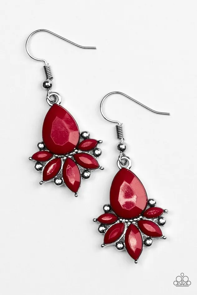 Paparazzi Jewelry Earrings Paparazzi Earring GLAM Up Red