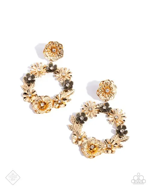 Paparazzi Jewelry Earrings Paparazzi Earring Graceful Garden Gold Paparazzi Jewelry Earrings Paparazzi Earring Graceful Garden Gold