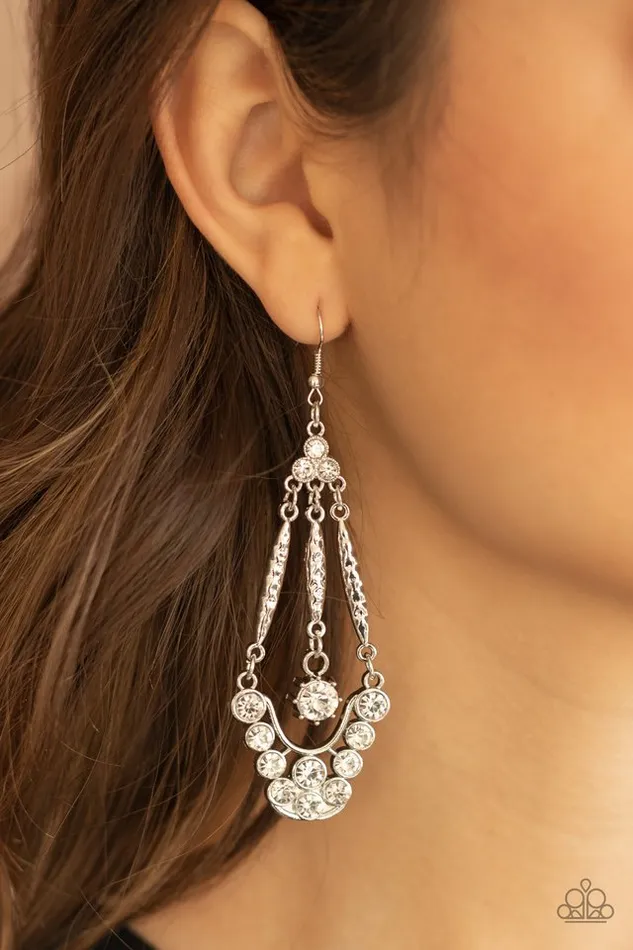 Paparazzi Jewelry Earrings Paparazzi Earring HighRanking Radiance White