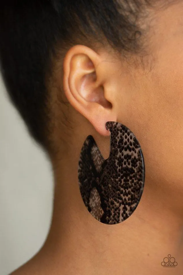 Paparazzi Jewelry Earrings Paparazzi Earring Hit Or HISS Black Paparazzi Jewelry Earrings Paparazzi Earring Hit Or HISS Black