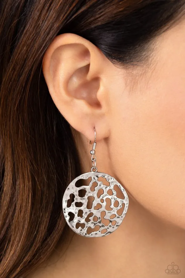 Paparazzi Jewelry Earrings Paparazzi Earring Holey Heirloom Silver