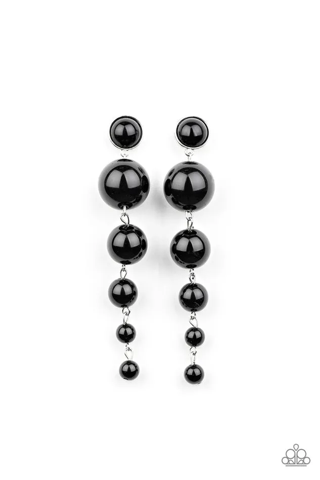 Paparazzi Jewelry Earrings Paparazzi Earring Living a WEALTHY Lifestyle Black Paparazzi Jewelry Earrings Paparazzi Earring Living a WEALTHY Lifestyle Black