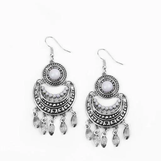 Paparazzi Jewelry Earrings Paparazzi Earring Mantra to Mantra Silver