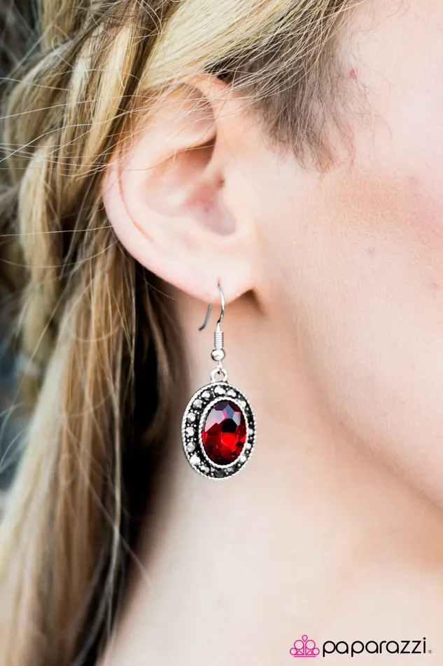 Paparazzi Jewelry Earrings Paparazzi Earring Mega Babe Red