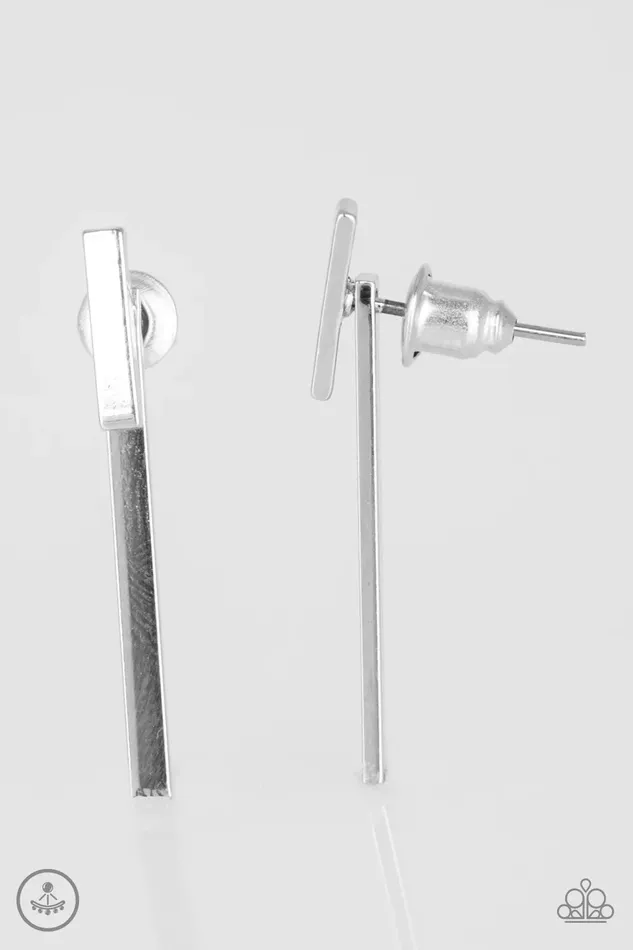 Paparazzi Jewelry Earrings Paparazzi Earring Minimally Maverick Silver