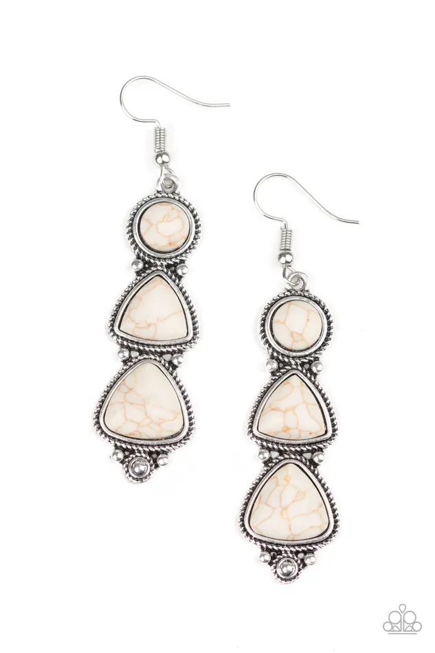 Paparazzi Jewelry Earrings Paparazzi Earring New Frontier White Paparazzi Jewelry Earrings Paparazzi Earring New Frontier White