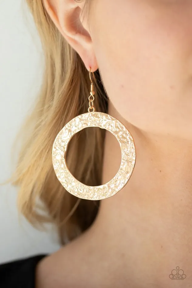 Paparazzi Jewelry Earrings Paparazzi Earring PRIMAL Meridian Gold