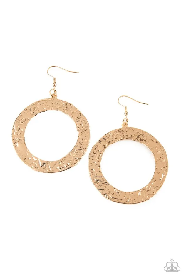 Paparazzi Jewelry Earrings Paparazzi Earring PRIMAL Meridian Gold Paparazzi Jewelry Earrings Paparazzi Earring PRIMAL Meridian Gold