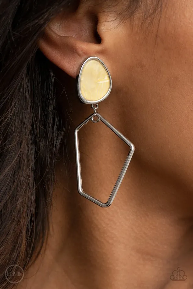 Paparazzi Jewelry Earrings Paparazzi Earring Retro Reverie Yellow