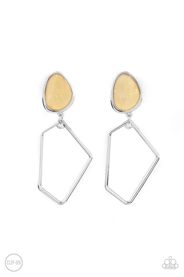 Paparazzi Jewelry Earrings Paparazzi Earring Retro Reverie Yellow Paparazzi Jewelry Earrings Paparazzi Earring Retro Reverie Yellow