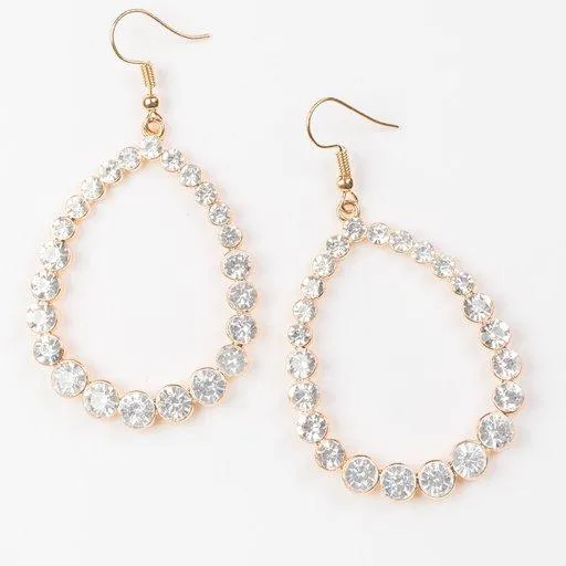 Paparazzi Jewelry Earrings Paparazzi Earring Rise and Sparkle Gold