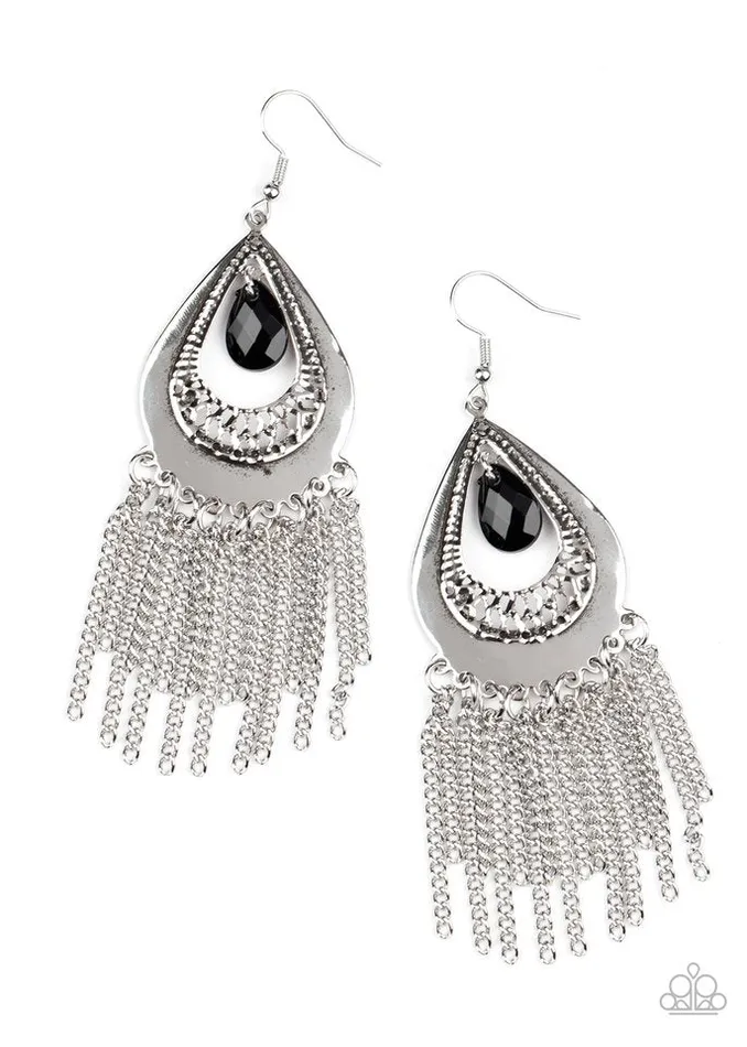 Paparazzi Jewelry Earrings Paparazzi Earring Scattered Storms Black Paparazzi Jewelry Earrings Paparazzi Earring Scattered Storms Black