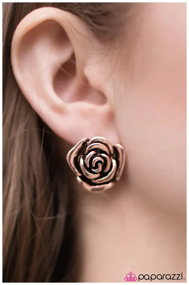 Paparazzi Jewelry Earrings Paparazzi Earring So BLOOMantic Copper