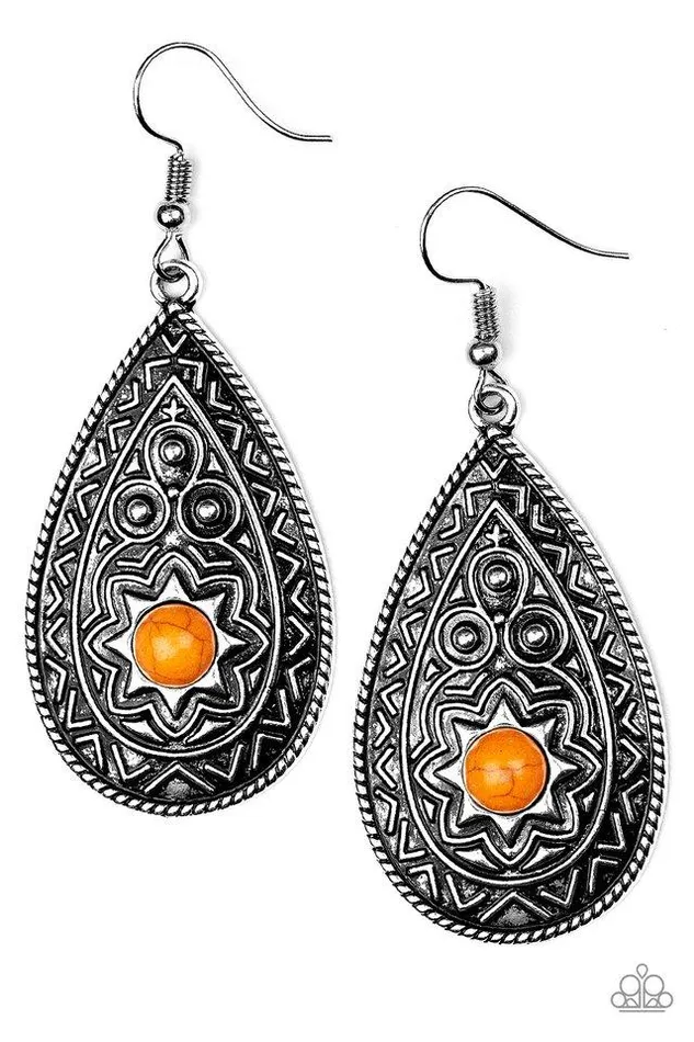 Paparazzi Jewelry Earrings Paparazzi Earring Summer Sol Orange