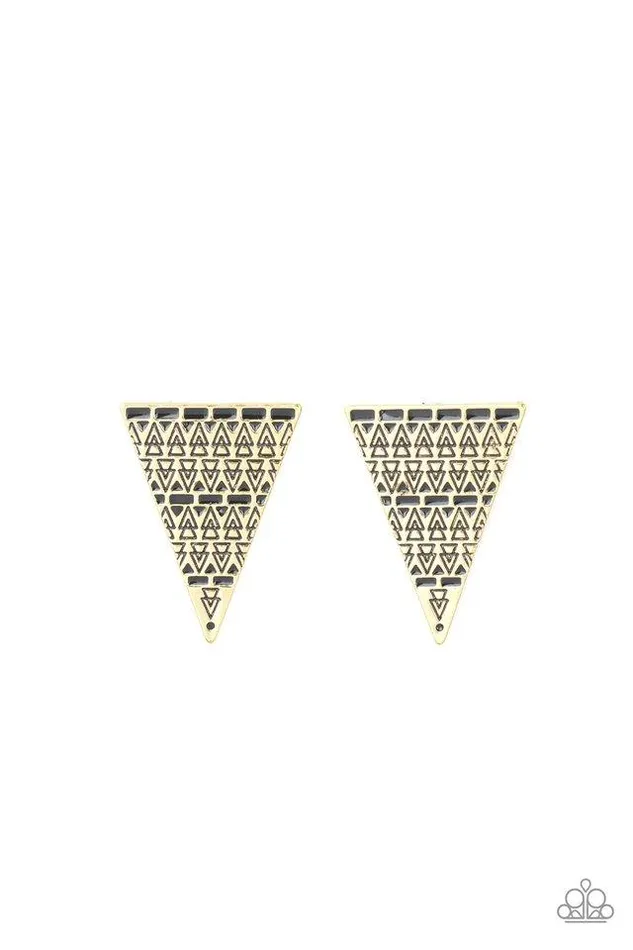 Paparazzi Jewelry Earrings Paparazzi Earring Terra Tricolor Brass