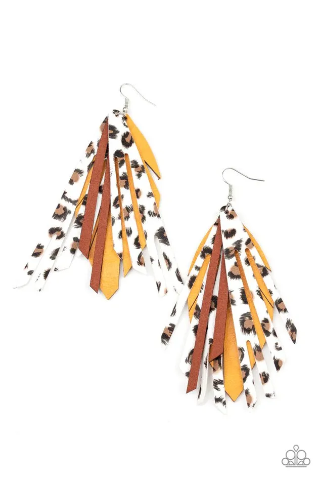 Paparazzi Jewelry Earrings Paparazzi Earring Untamable Yellow