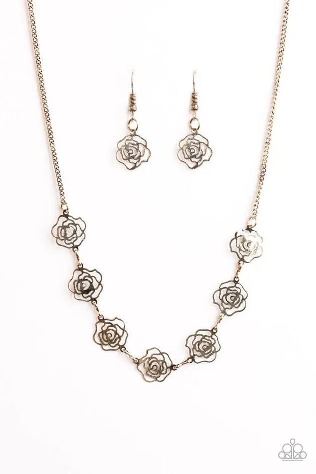 Paparazzi Jewelry Necklaces Paparazzi Necklace A Rare Rose Brass