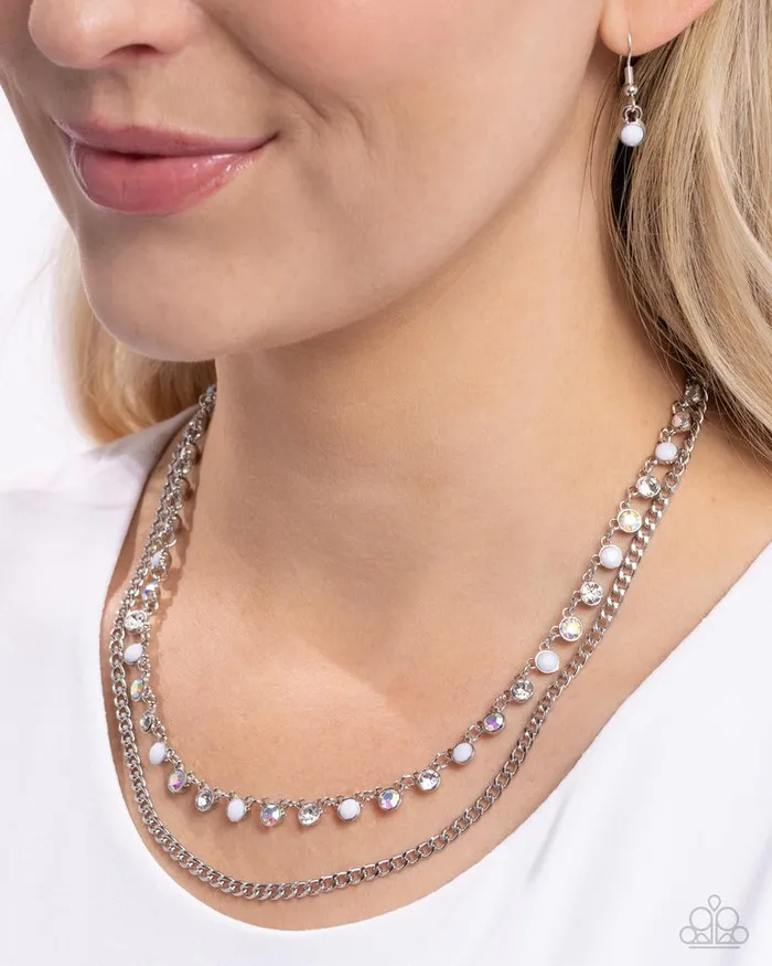 Paparazzi Jewelry Necklaces Paparazzi Necklace Delicate Dame White