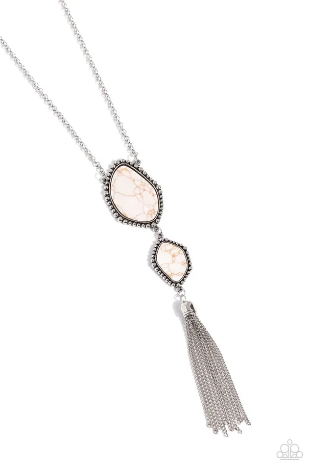 Paparazzi Jewelry Necklaces Paparazzi Necklace Desert Darling White Paparazzi Jewelry Necklaces Paparazzi Necklace Desert Darling White
