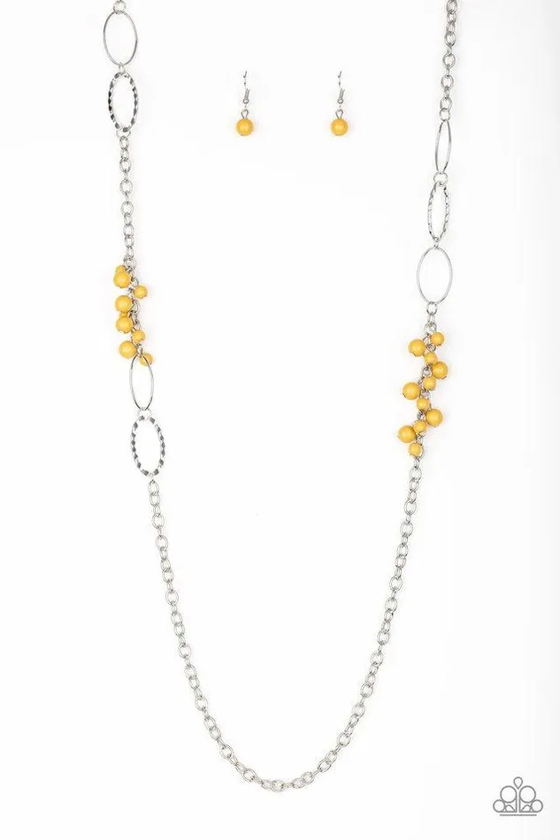 Paparazzi Jewelry Necklaces Paparazzi Necklace Flirty Foxtrot Yellow